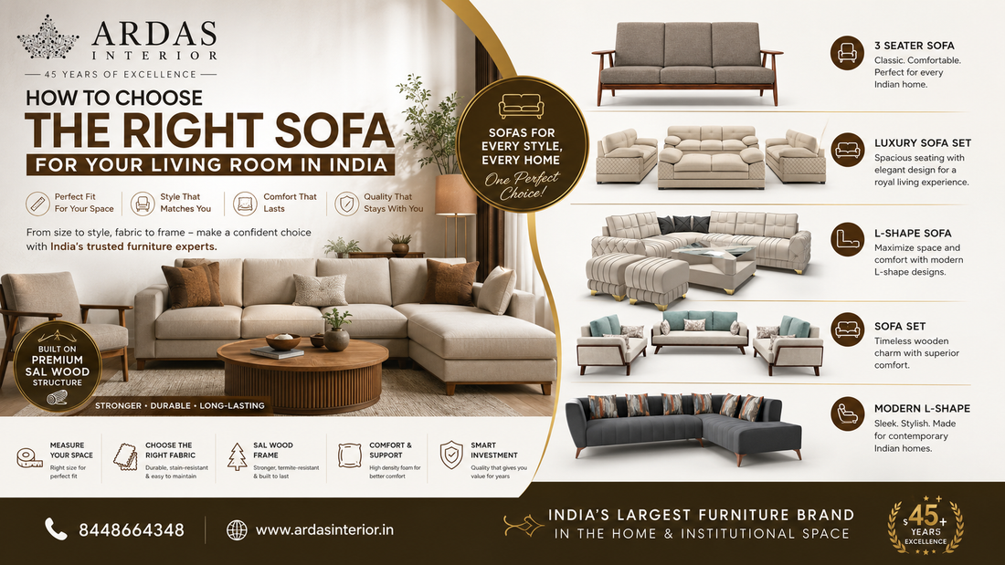 How to Choose the Right Sofa for Your Living Room in India | Ardas Interior
