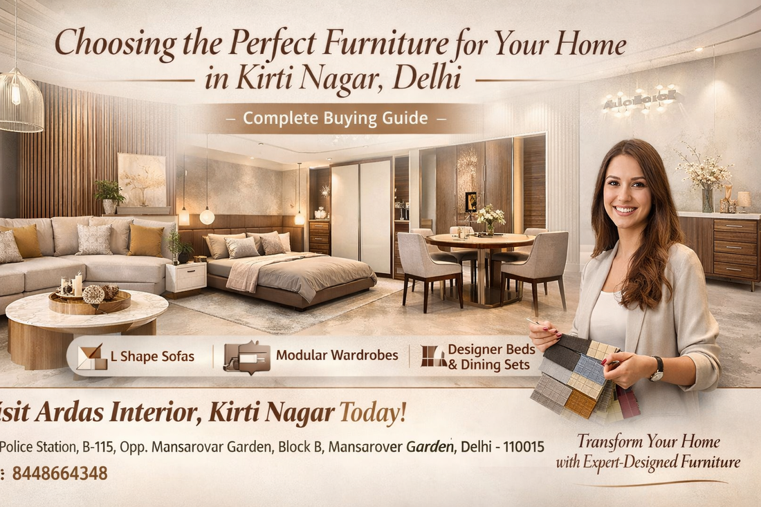 Choosing the perfect furniture for your home in Kirti Nagar Delhi - Ardas Interior buying guide