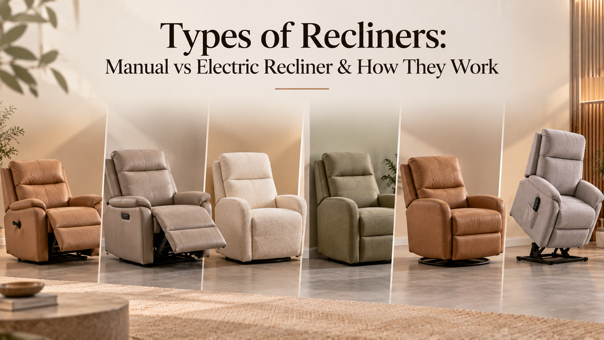 Types of Recliners: Manual vs Electric Recliner & How They Work