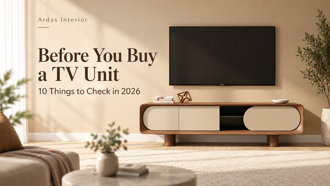 TV unit buying guide 2026 – Ardas Interior Kirti Nagar