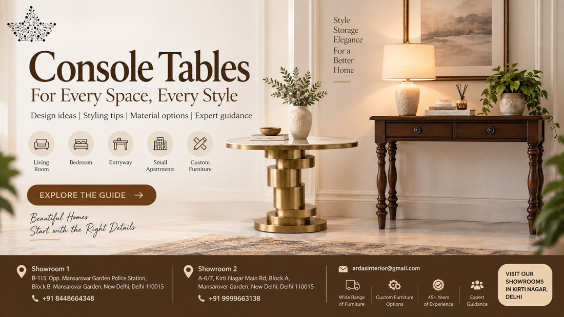 Console Table Guide for Indian Homes: Sizes, Uses & Design Ideas