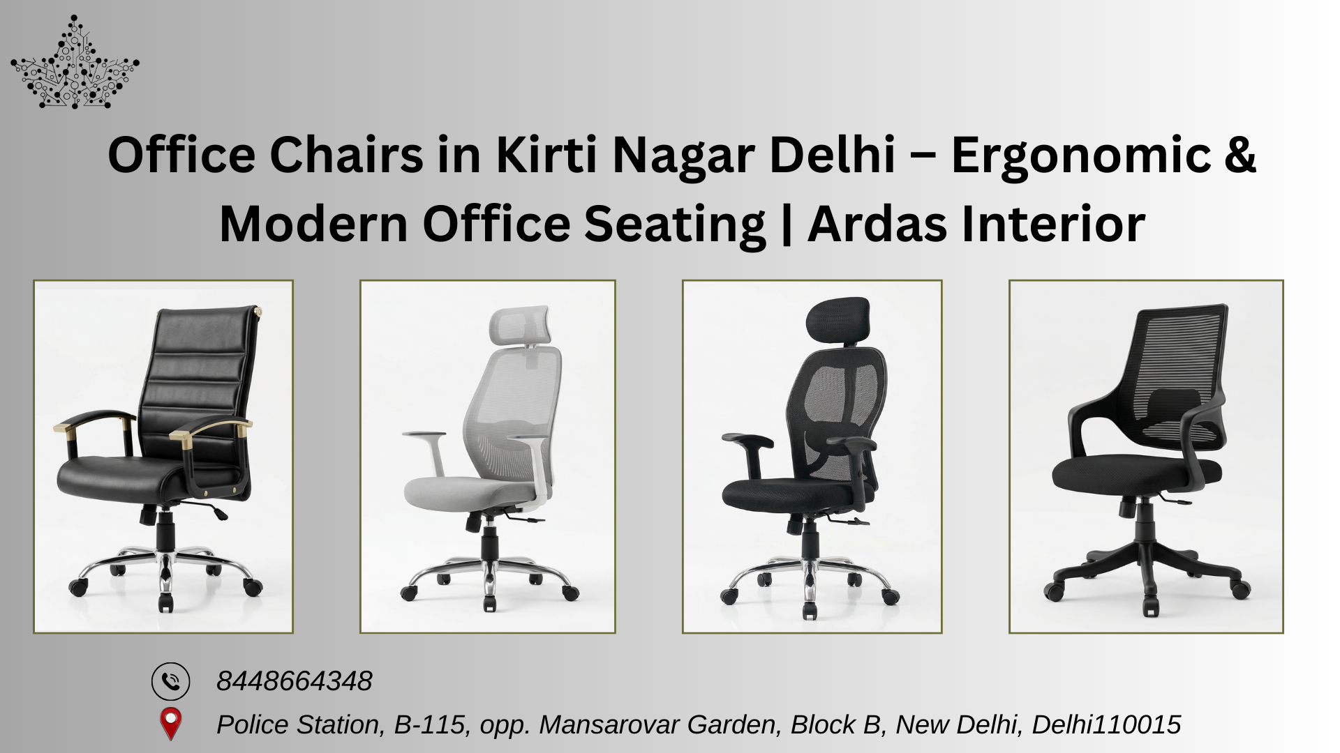Office Chairs in Kirti Nagar Delhi – Ergonomic & Modern Office Seating | Ardas Interior