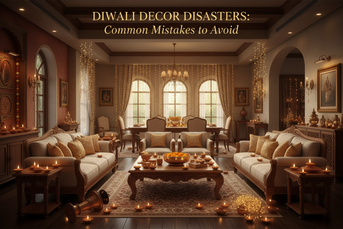 5 Diwali Home Decoration Mistakes That Make Your Space Look Cheap – How Sagwan Wood Furniture Creates a Luxury Interior