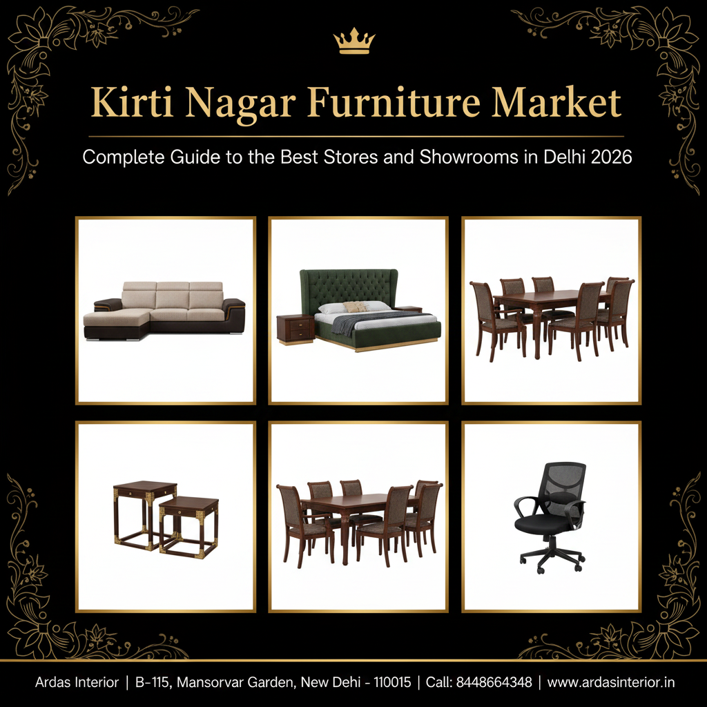 Kirti Nagar Furniture Market – Complete Guide to the Best Stores and Showrooms in Delhi 2026 | Ardas Interior