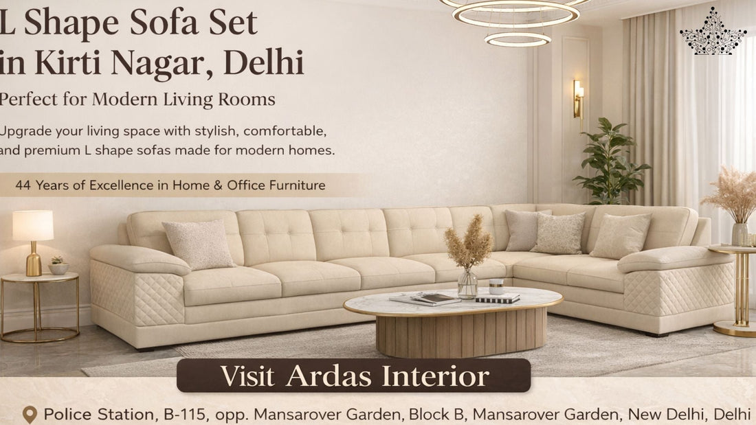 L shape sofa set in Kirti Nagar Delhi - modern and luxury corner sofas at Ardas Interior