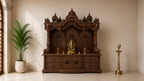 Imperial Carved Wooden Mandir