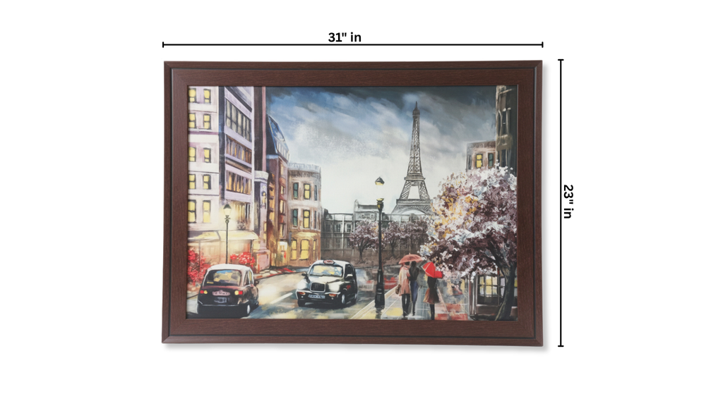 Paris in the Rain Eiffel Tower Framed Wall Art – 31" x 23"