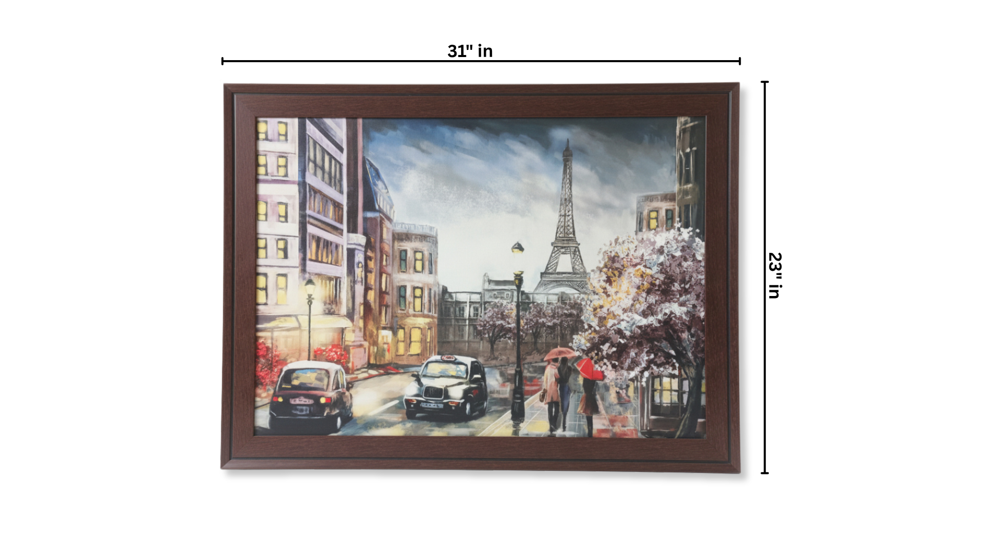 Paris in the Rain Eiffel Tower Framed Wall Art – 31" x 23"
