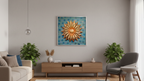 Golden Bloom Framed Wall Art