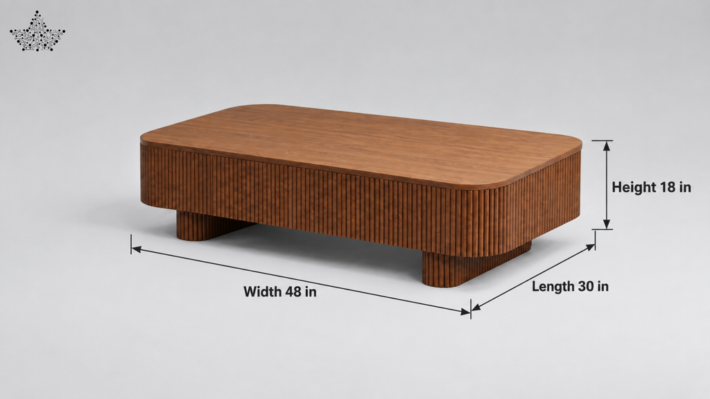 Curved Walnet Centre Table