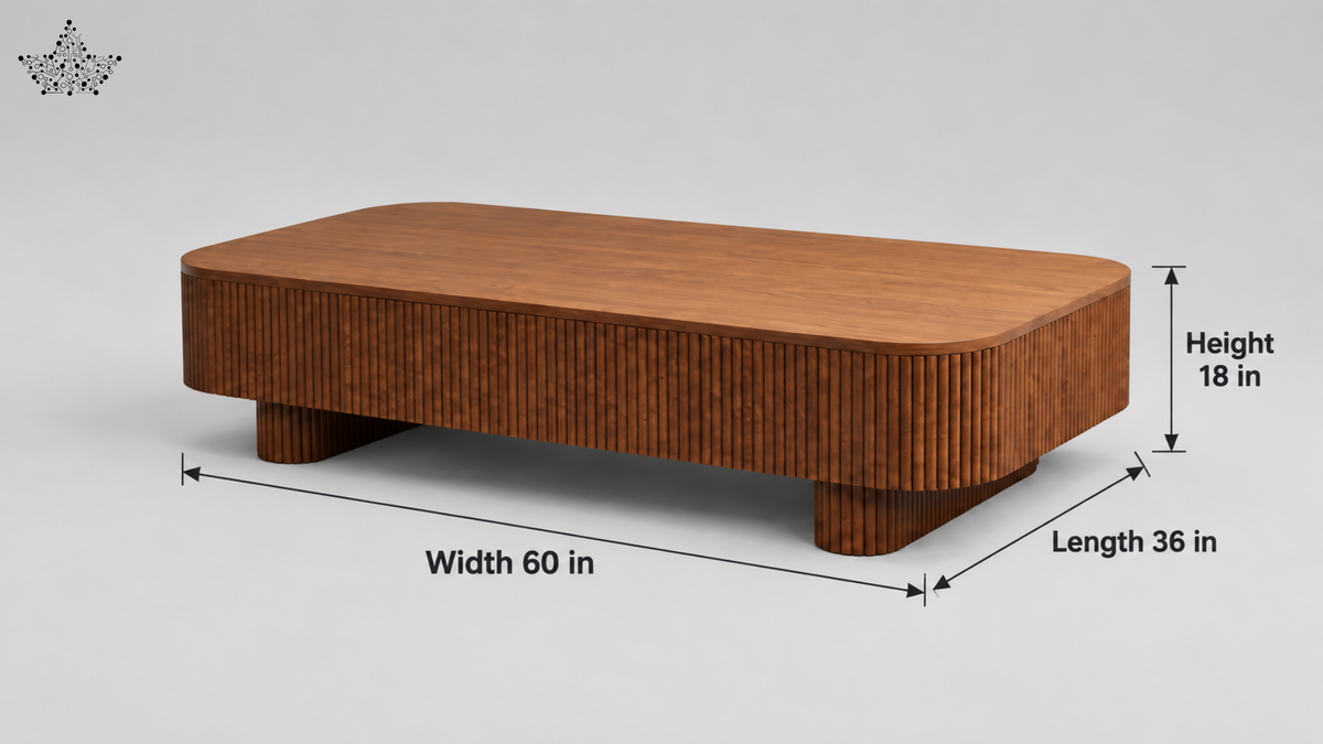 Curved Walnet Centre Table