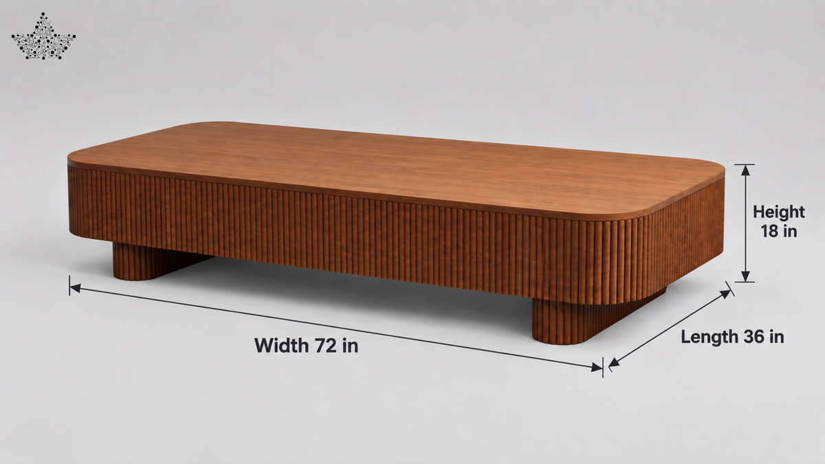 Curved Walnet Centre Table