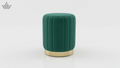 Luxe Velvet Channel Ottoman – Emerald Green