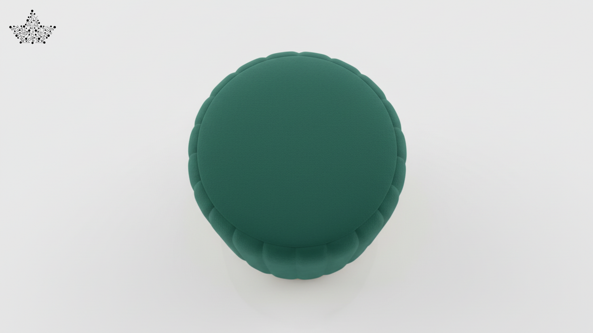 Luxe Velvet Channel Ottoman – Emerald Green