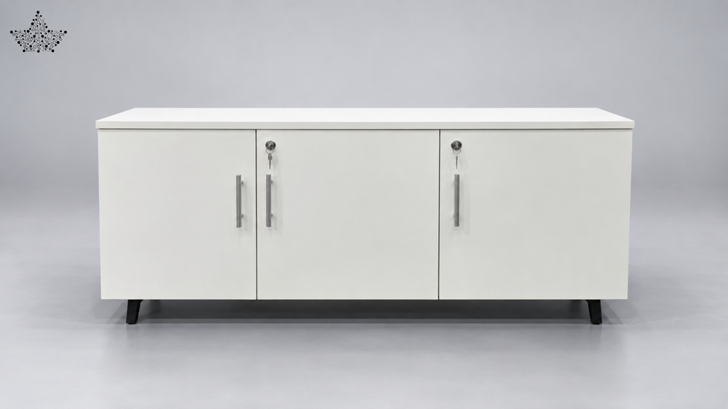 Linear White Storage Unit