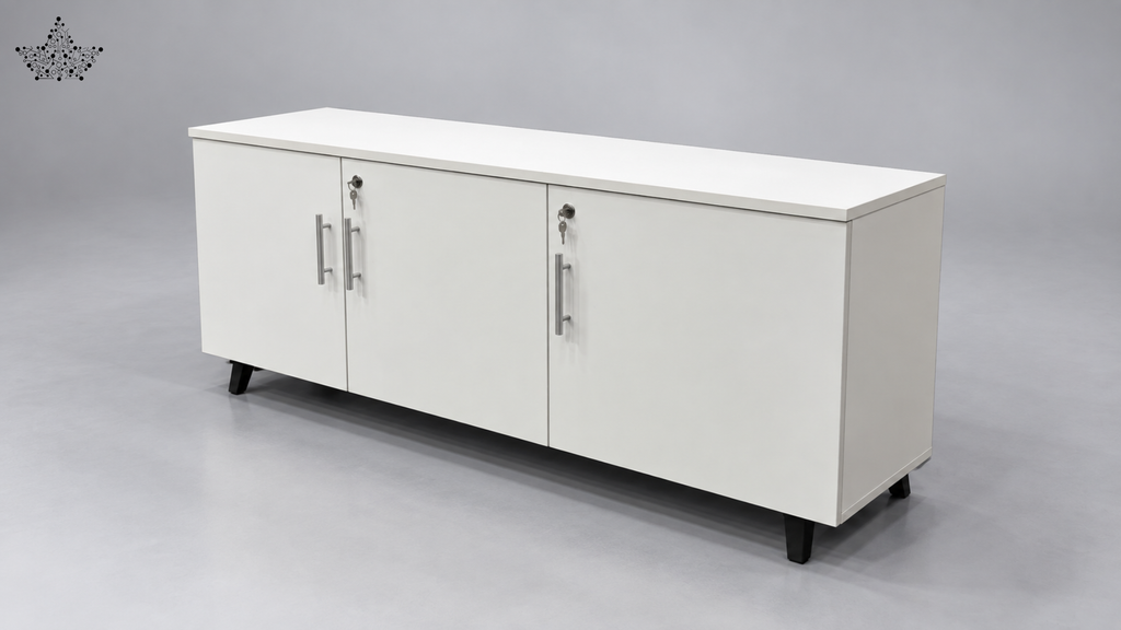 Linear White Storage Unit