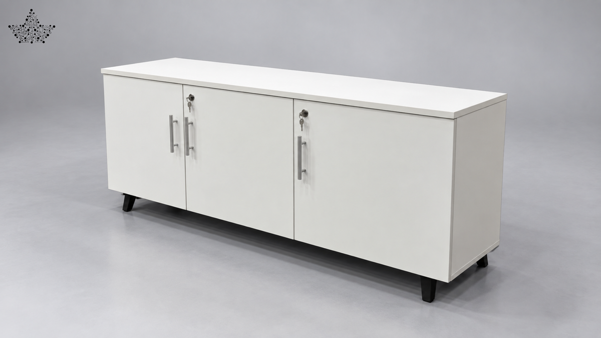Linear White Storage Unit