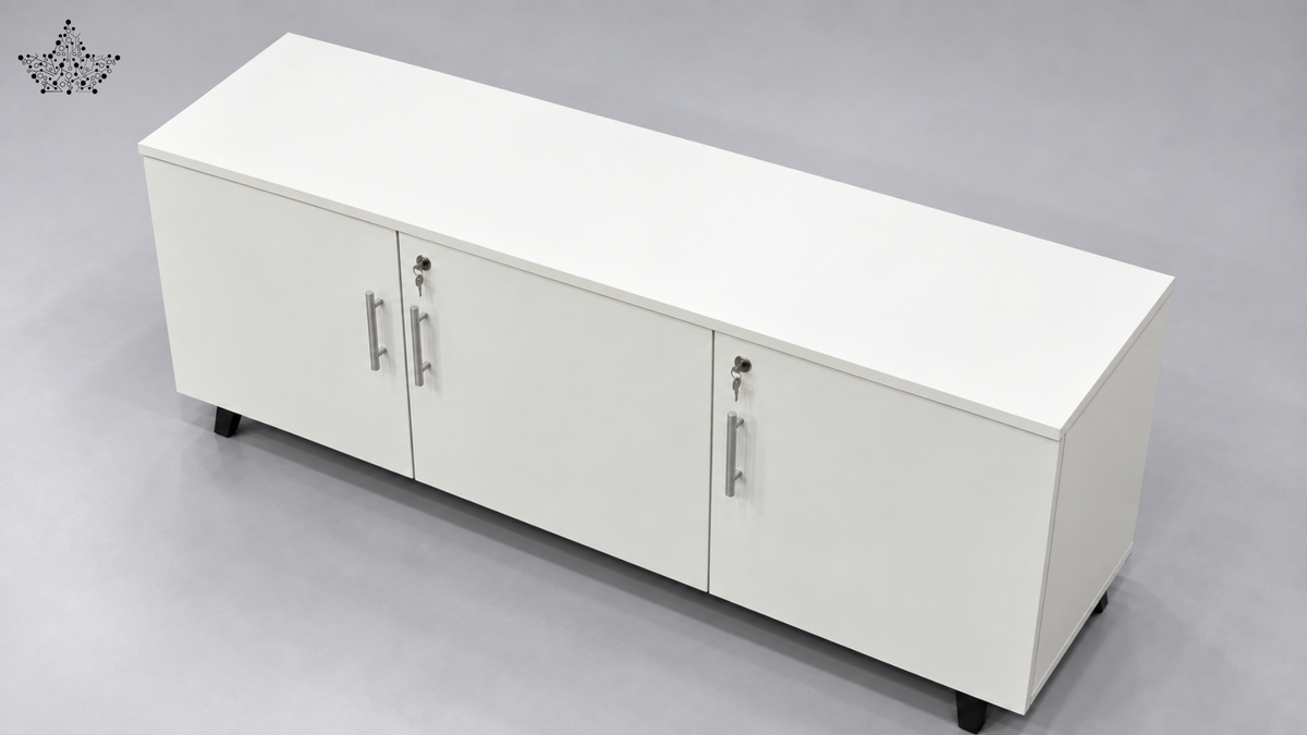 Linear White Storage Unit