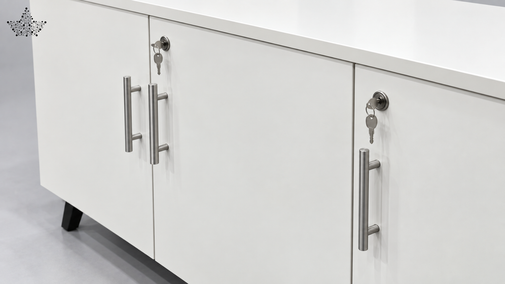 Linear White Storage Unit