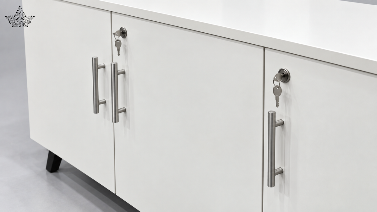 Linear White Storage Unit