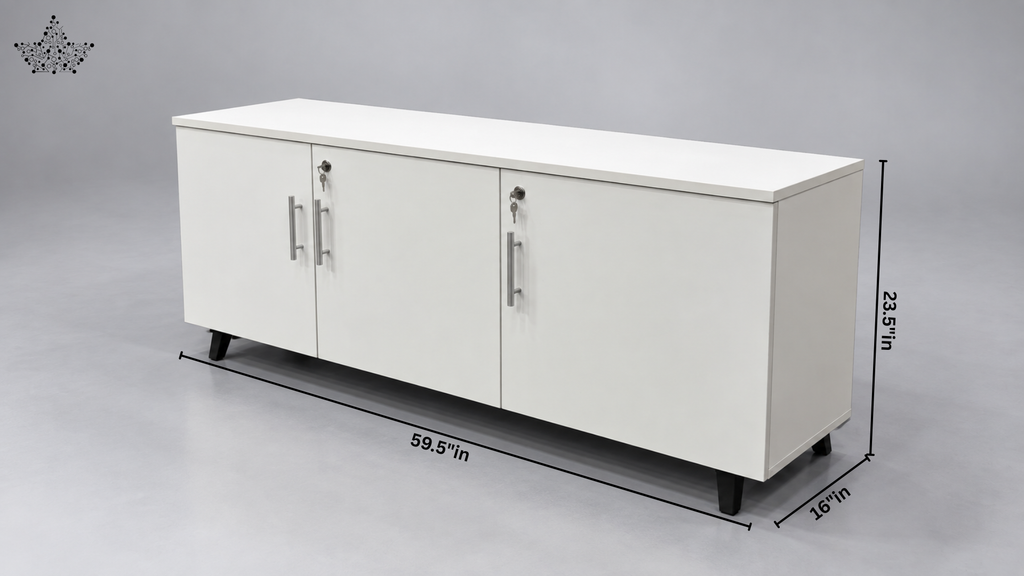 Linear White Storage Unit