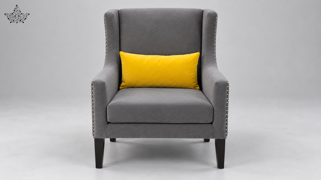 Ardas Crown Grey Accent Chair