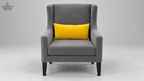 Ardas Crown Grey Accent Chair