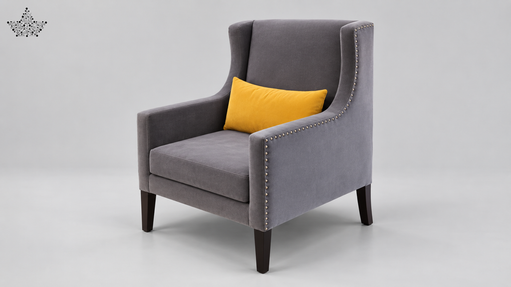 Ardas Crown Grey Accent Chair