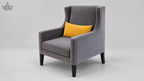 Ardas Crown Grey Accent Chair