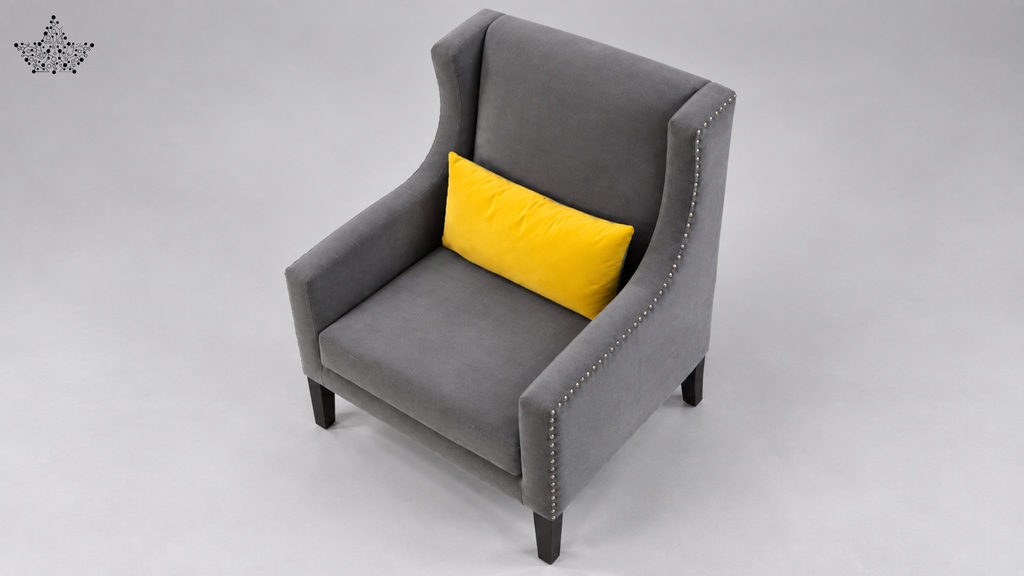 Ardas Crown Grey Accent Chair