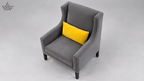 Ardas Crown Grey Accent Chair