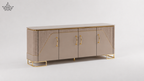 Luxe Gloss Sideboard - Mocha & Gold (6 ft.)