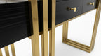 Noir Cage Console Table with 2 Drawers – 55.2" x 15.8" x 32"