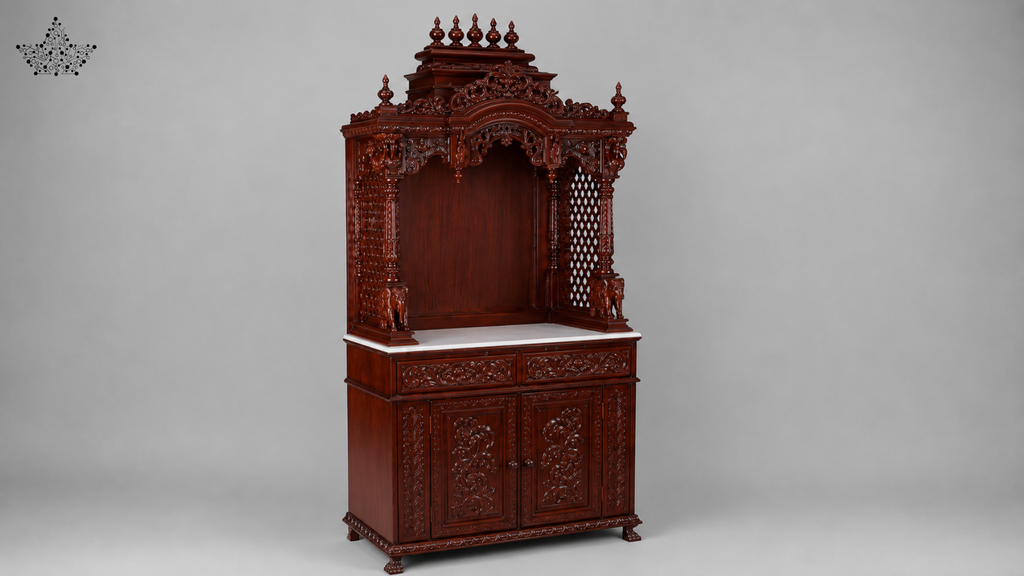 Majestic Wooden Pooja Mandir