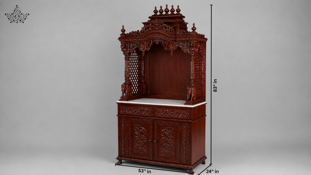 Majestic Wooden Pooja Mandir