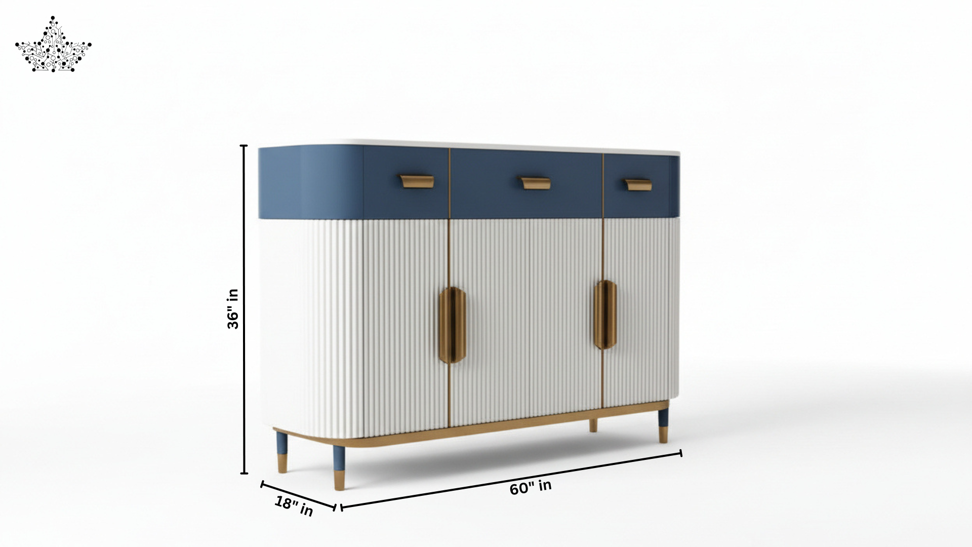 Riviera Ribbed Cabinet(5 Ft.)