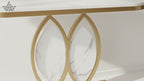 Petal Arch Console Table with White Marble Top
