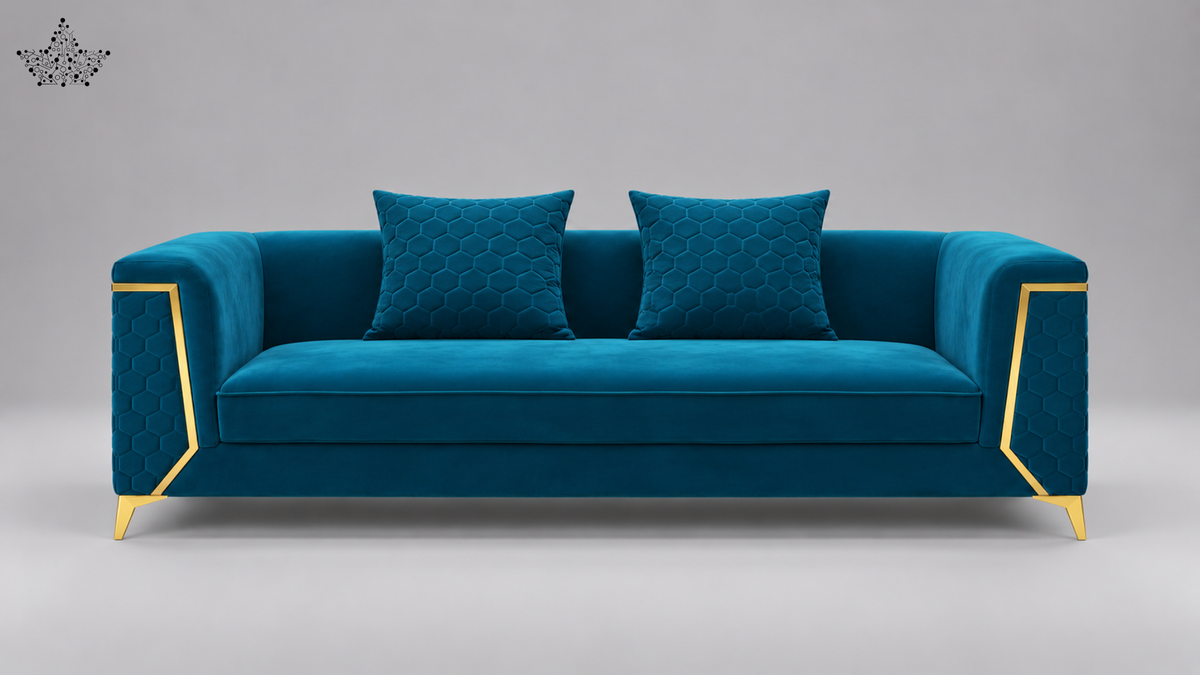 Teal Royale Sofa Set