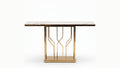 Art Deco Lattice Console Table with Marble Top