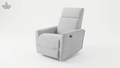 Rocking Revolving Recliner | Fabric Cotton Suede