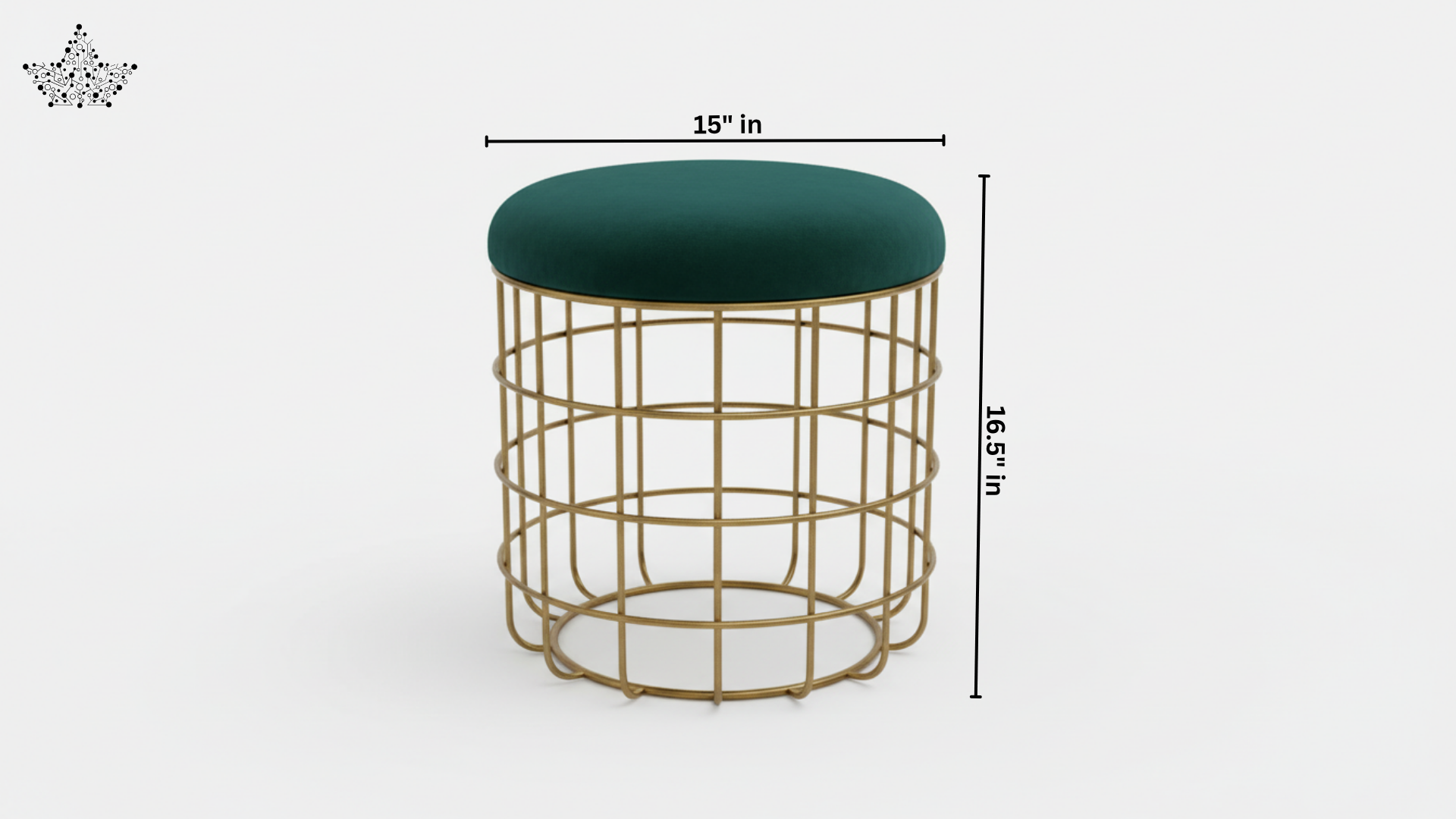 Emerald Cage Pouf