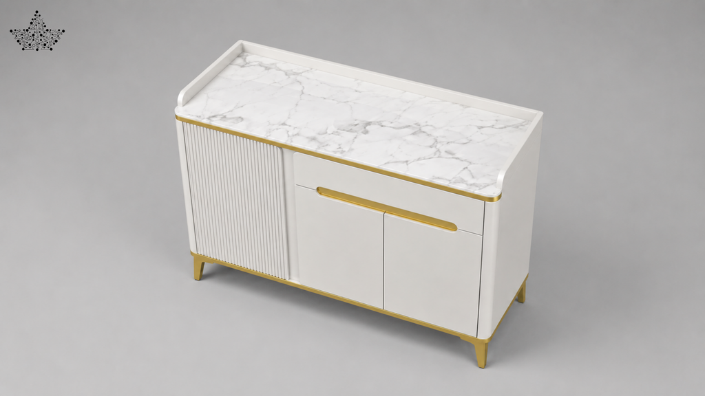 Ivory Gold Cabinet