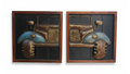 Vintage Classic Car Front 3D Metal Wall Art – Set of 2 Panels