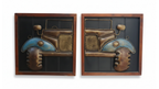 Vintage Classic Car Front 3D Metal Wall Art – Set of 2 Panels