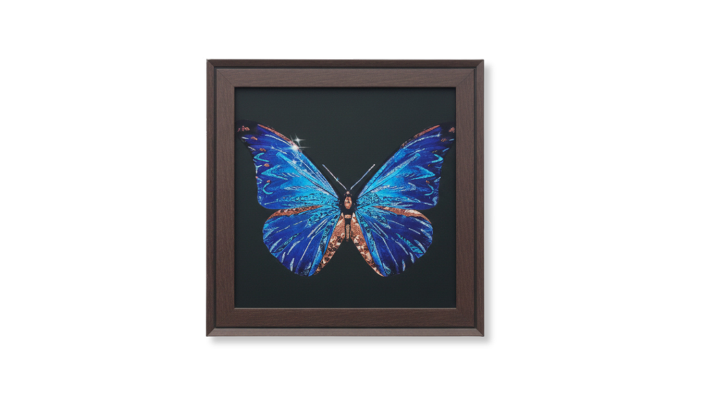 Blue Morpho Butterfly Framed Wall Art