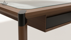 Allen Wooden Marble Top Center Table