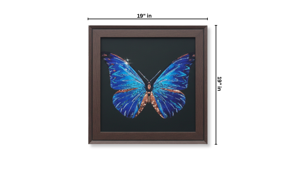 Blue Morpho Butterfly Framed Wall Art