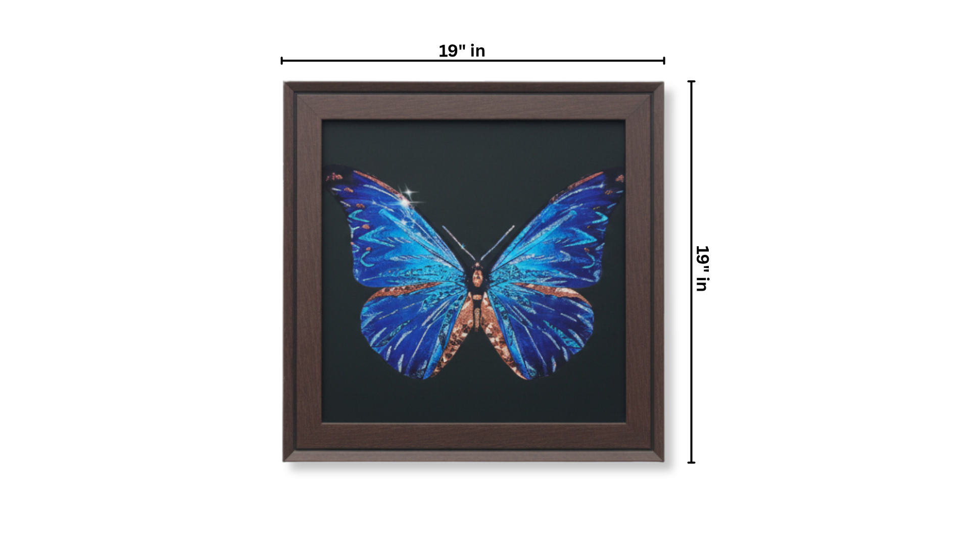 Blue Morpho Butterfly Framed Wall Art