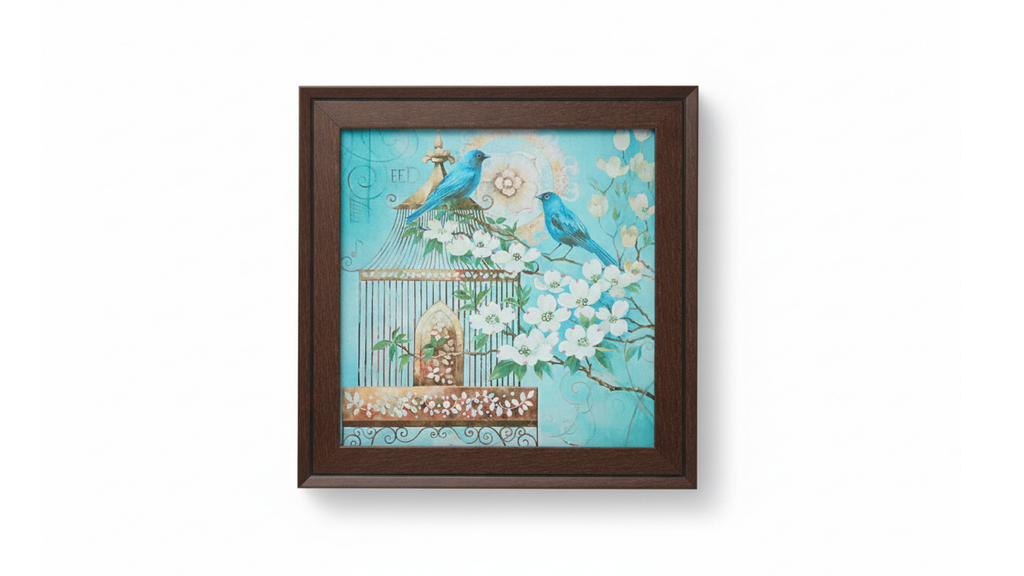 Blue Birds & Blossom Framed Wall Art