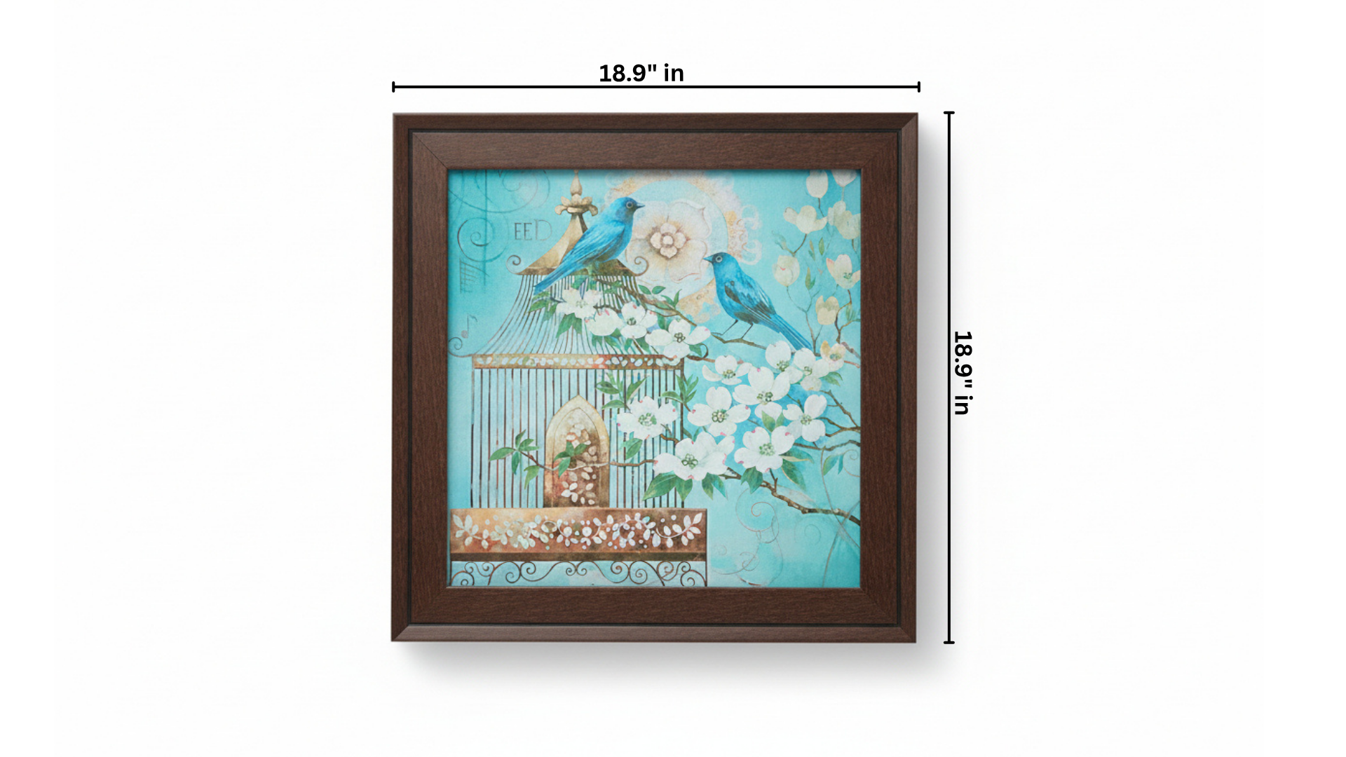 Blue Birds & Blossom Framed Wall Art